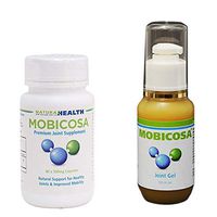 Mobicosa® Premium Joint Supplement 500mg 80 Capsules - Anti-inflammatory Omega-3 Essential Fatty Acids - Mobicosa® Joint Gel 100 Ml Pain Fighting Package - Fast-Acting Topical Pain Relief Gel