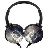 Tiger White Forest Headphones 3D Printed Over-Ear Lightweight Headphone for Kids Men Women