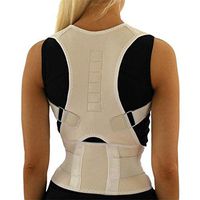 Back Braces Posture Corrector Brace Spine Support Belt Women Men Shoulder Lumbar Corset Orthopedic,White,M