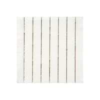 Meri Meri, Silver Stripe, Small Napkins - Pack of 16