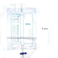 JUNZANQEE 2000ml/67.6 oz Replacement Urine Collection Bags Urine Holding Container Urinary Drainage Bag with Anti-Reflux Device Urinary Catheter Accessories