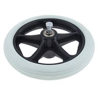 LoveinDIY Wheelchair Front Caster - Wheelchair Wheels Replacement - Heavy Duty & Anti-Slip – Bearing 5/16 inch & Whole Diameter 6 inch or 7 inch - Gray 7 inch