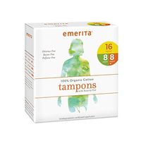Emerita Organic Cotton Multipack Tampons, 32 Count