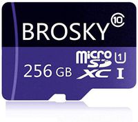 BROSKY 256GB Micro SD SDXC Memory Card High Speed Class 10 with Micro SD Adapter, Designed for Android Smart
