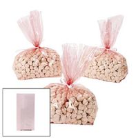 Red Cellophane Bags Gift Party Favor Treat Bags Lot of 24