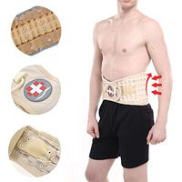 RZDJ Back Waist Lumbar Decompression Belt Massager Back Backache Pain Relief Spinal Air Traction Brace Supports Belt Bone Health Care