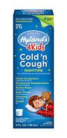 Hyland's 4 Kids Cold 'n Cough Nighttime Relief Liquid, Natural Relief of Common Cold Symptoms, 4 Ounces