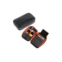 XIAOXIAN Cigarette Case, Leather Cigarette Case, Portable Cigar Box, Multi-Function Cigarette Case Holder, Zipper Black, 5 Pieces.