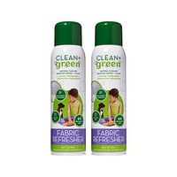 Clean+Green Non-Toxic Fabric Refresher Deodorizer Multi Purpose Spray (14oz) (2 Pack)