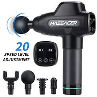 Massage Gun, MANLI Muscle Gun 20 Speed Level Adjustment Deep Tissue Pain Relief Muscle Recovery Portable Super Quiet Brushless Motor (B)