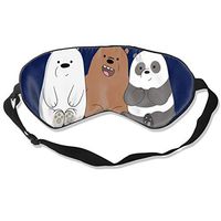 Cool We Bare Bears Eye Mask Pillow for Eyes Soft Adjustable Strap, Sleep Mask, Fully Customizable, Adjustable Elastic Band