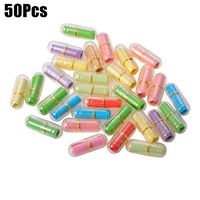 smallwoodi Love Pill, Water Bottle, 50Pcs Clear Wish Bottle Blank Letter Paper Message Envelope Capsule Love Pill Random Color 50pcs