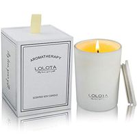 LALATA Jasmine Lily Scented Candle Gift Soy Wax Aromatherapy Set of Fragrance Soy Candle 9.5 OZ-270g 55 Hours Burn Fine Home Fragrance Gifts Candle for Stress Relief and Relaxation