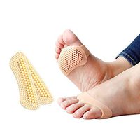 Silicone Back Heel Cushion Inserts Shoe Pads for Shoes Support Boots for Women's Inner Arch Gel Insole (3mm, 1 Pair of Beige Heel Cushions+ 1pair of Forefoot pad)