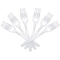 Netko Heavyweight Clear Plastic Forks – Disposable Heavy Duty Cutlery Utensils 300 Pack