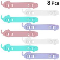 Exceart 8PCS Adjustable Mask Extension Buckle Mask Ear Cord Ear Rope Plastic Ear Hook for Kids, Random Color Elephant Style