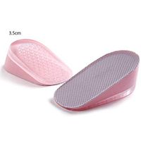 XGXQBS Silicone Height Increase Insole, Gel Heel Shoe Lift Inserts Achilles Tendon Cushion for Men and Women Heel Cushion Inserts-Pink 3.5cm