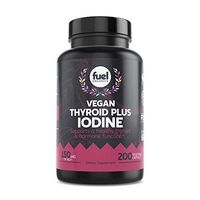 Fuel Organics Vegan Iodine Supplement Solution︱Supplements for Thyroid︱200 Capsules︱150 mcg︱Organic︱Suitable for Adult Men & Women︱Gluten Free, Non-GMO, Plant-Based, Vegetarian
