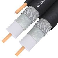 Perfect Vision RG-6 Coax Cable w/Gnd has Dual 18 Gauge Solid Copper Center Conductors and 17 Gauge CCS Ground Wire, Black UV Resistant PVC Jacket, for Outdoor Use, 500' Reel (PVCX6B) 