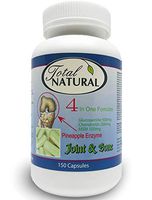 4-in-1 GLS Glucosamine Sulfate 1250mg 150 Count Bottle of Capsules [1 Bottle] by Total Natural, Safe and Natural Join Support Health Supplement for Men and Women, GMP Premium Ingredients