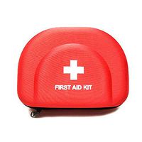 Jipemtra First Aid Hard Case Empty, First Aid Hard Shell Case First Aid EVA Hard Red Medical Case for Home Health First Emergency Responder Empty Camping Outdoors (Red Bulge)