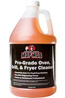 Mop Mob Pro-Grade Grill Cleaner Liquid 1 Gallon. Food-Safe Ultra-Strong Eliminates Baked-On Grease & Carbon. Use Concentrate on Ovens, Cast Iron Cooktops, Stainless Steel Flat Tops & Deep Fryers