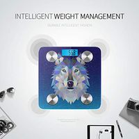 Cartoon Cute Wolf Scale for Body Weight Personal Weight Scale Smart Weight Digital Scale Tracks 8 Key Compositions Analyzer Sync with Fitness Apps 400 Lbs