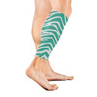 Stretch Sport Calf Sleeve Cool Zebra Green Protective Guard for Men Women - Best Footless Compression Socks for Shin Splints, Running,Basketball Football (1 Pair)