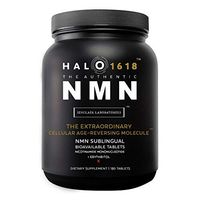 NMN Supplement B-Nicotinamide Mononucleotide Sublingual 180 Tablets (42 mg Each), 7500 mg Total Halo1618 NAD Booster Anti-Aging Capsules - Energy Boosting Formula