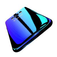 Winhoo Galaxy S8 Case,Gradual Colorful Gradient Change Color Ultra Thin Electroplating Blue Light Mirror Lightweight Anti-Drop Transparent Clear Hard Back Cover Case for Samsung Galaxy S8