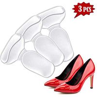 TraGoods Heel Grips, FOCONEE High Heel Cushion Silicone Shoe Pads for Too Big Shoes Anti-Slip Heel Grips Inserts Liners Foot Insoles for Women, Back of Heel Protector - 3 Pairs