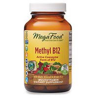 MegaFood, Methyl B12, Helps Maintain a Healthy Heart and Homocysteine Levels, Multivitamin Supplement, Gluten Free, Vegan, 90 Tablets (90 Servings)