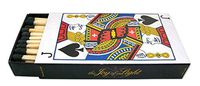 The Joy of Light Designer Matches Jack of Spades Playing Card Embossed Matte 4" Collectible Matchbox