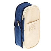 TIFENNY Multifunction Canvas Large Capacity Pencil Case Multifunctional Zipper School Portable Simple Removable