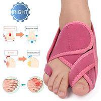 PXQ Double Orthopedic Big Toe Straighteners, Bunion Corrector Unisex Bunion Relief Splints Night Time Toe Separators for Hallux Valgus Foot Treat and Prevent,Pink,Right
