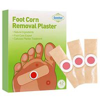 42 Corn Remover Pads Wart Remover Plaster with Hole Toe Corn & Callus Removal on Feet Back foot or Between Toes Relives the Pain of Corn - 42 Pads