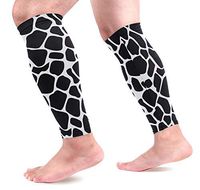 LEVEIS Leopard Calf Compression Sleeves 1 Pair, Leg Performance Support for Shin Splint Calf Pain Relief Men & Women Guards Sleeves for Running Cycling