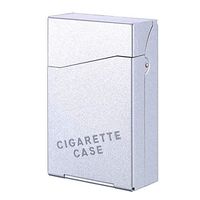Lightweight Brushed Aluminium Alloy Cigarette Case For Men and Women,Cigarette Cigar Protective Cover Box(20 cigarettes)