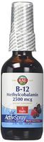 KAL B12 Methylcobalamin ActivSpray 2500mcg, Berry Flavor | Healthy Energy, Nerve, Red Blood Cell Support, 2 oz, 80 Serv.