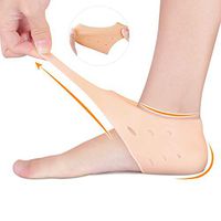 Heel Pain Gel Pads, (1 Pairs) Plantar Fasciitis Silicone Gel Heel Protectors Shock Absorption Heel Sleeves Great for Heel Pain, Heal Dry Cracked Heels, Achilles Tendinitis