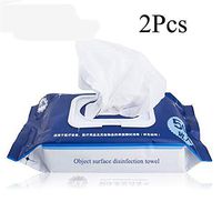 GCFBCL 75% Alcohol Cleaning Wipes, Disinfection Alcohol Tablets, (1 Packs,50Wipes), Large Wet Wipes(15X20cm), Antiseptic Sterilization Wipes Daily Disinfecting Use for Hand Home House,2Pcs