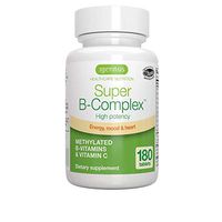Super B-Complex – Methylated B Complex Vitamins, Folate & Methylcobalamin, Vegan, 180 Small Tablets