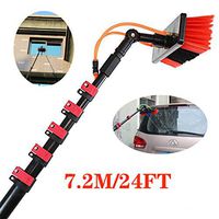 ASZX 7.2M/24FT Telescopic Photovoltaic Panel Cleaning Brush,Telescopic Pole System for Trucks Windows and Conservatory Roof Cleaning