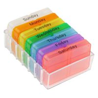 7 Day Tablet Pill Boxes Holder Weekly Medicine Storage Organizer Container Case