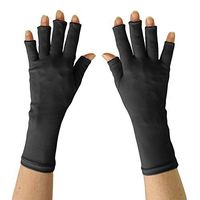 Protexgloves 3/4 Finger (Covers Wrist) Grip Glove (Large, Black)