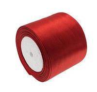 ATRibbons 25 Yards 3 Inches Wide Satin Ribbon Perfect for Wedding Satin Chair Sash and Gift Wrapping (Red)