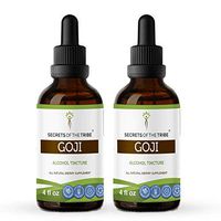 Goji Alcohol Liquid Extract, Organic Goji (Lucii, Lycium Barbarum) Dried Berries Tincture Supplement (2x4 FL OZ)