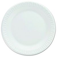 Dart 7PWCR Non-Laminated Foam Dinnerware, Plates, 7"Diameter, White, Pack of 125 (Case of 8 Packs)