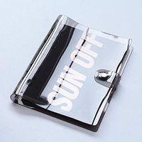 Harphia Transparent Soft PVC Binder Cover 6-Ring with Snap Button Closure for Ring-Bound Planner Pages (A5 9.45x7.09'')