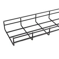 WireRun Black Powder Coated Cable Tray - 2 in. Depth x 1-2 in. Width x 6.56 FT Lenght
